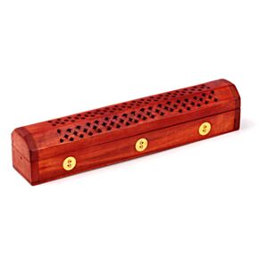Quemador de Incienso Caja de Madera de Mango Ying Yang