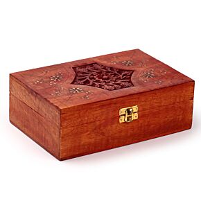 Caja de Madera de Mango para Aceites Esenciales Diseño 2 (Capacidad 24 Frascos)