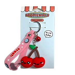 Llavero 3D con forma de La Cereza Ruby Foodiemals 
