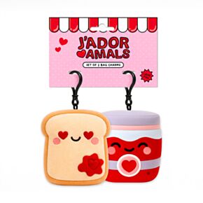 Set de 2 Llaveros de Peluche Mini Tostada y Mermelada Squidglys J'Adoramals 