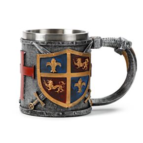 Jarra Decorativa Escudo de Oro y Plata