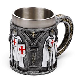 Jarra Decorativa Caballero Medieval con Espada y Escudo 