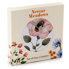 Set de 4 Posavasos Abejas y Néctar