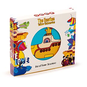 Set de 4 Posavasos Los Beatles Submarino Amarillo/Yellow Submarine