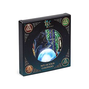 Set de 4 Posavasos Gatos Mágicos Lisa Parker Set de 4 Posavasos Gatos Mágicos Lisa Parker