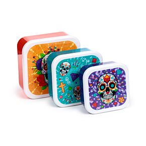 Set de 3 Fiambreras Táper Día de los Muertos