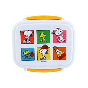Fiambrera Táper Bento con Cierre en Click y Cubiertos Peanuts Snoopy & Woodstock Fiambrera Táper Bento con Cierre en Click y Cubiertos Peanuts Snoopy & Woodstock