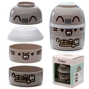 Fiambrera Táper Bento con Compartimentos Gato Pusheen