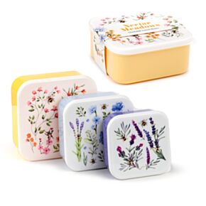 Set de 3 Fiambreras Táper Infantiles M/L/XL Abejas y Néctar