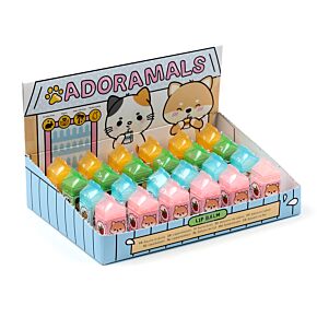 Bálsamo Labial con Forma Brick de Leche y Animales Adorables Adoramals Bálsamo Labial con Forma Brick de Leche y Animales Adorables Adoramals