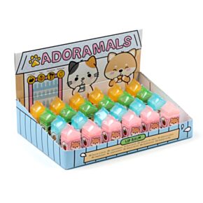 Bálsamo Labial con Forma Brick de Leche y Animales Adorables Adoramals