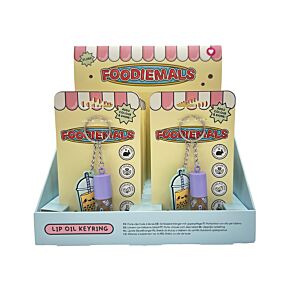 Stick de Aceite Labial Té con Burbujas Vainilla Foodiemals con adorno Stick de Aceite Labial Té con Burbujas Vainilla Foodiemals con adorno