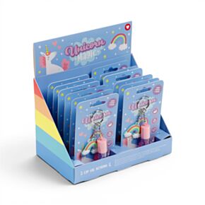 Llavero Brillo de Labrios Unicornio Mágico con Charm