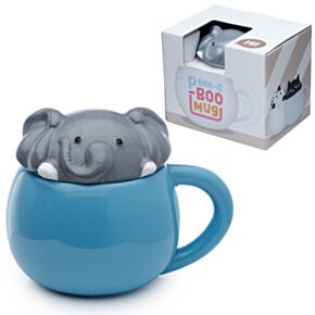 Taza de Cerámica con Tapa Elefante Animales Adorables Adoramals