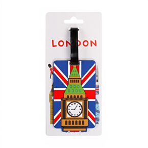 Etiqueta de Equipaje de PVC - Bandera Reino Unido y Big Ben