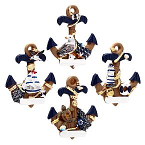 Imán Souvenir Pintado a Mano la Costa Ancla Marina Imán Souvenir Pintado a Mano la Costa Ancla Marina