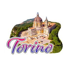 Imán de Souvenir Impresión 3D Turín Basílico Superga