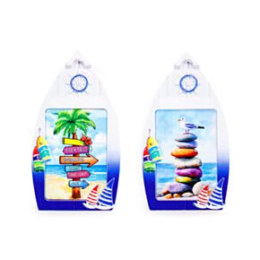 Imán de Souvenir de la Costa en forma de barco - Vida en la Playa