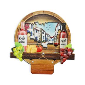Imán de Souvenir de la Costa Vino y Queso 