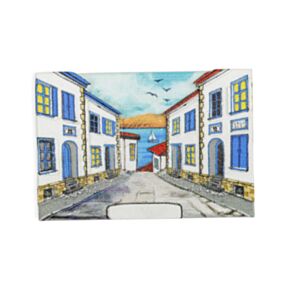 Imán de Souvenir de la Costa Calle con Casas Pintadas 