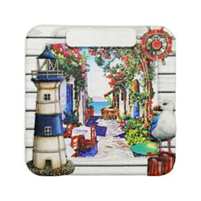 Imán de Souvenir de la Costa Ventana Náutica con Faro y Gaviota