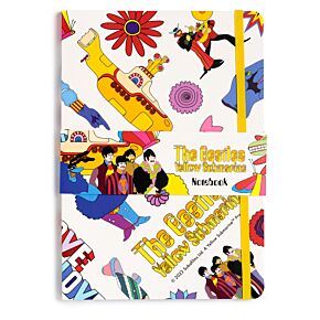 Libreta A5 de Papel Reciclado a Rayas Submarido Amarillo/Yellow Submarine Blanca