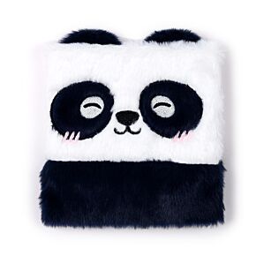 Libreta Peluda A5 a Rayas Oso Panda Adoramals