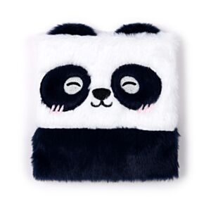 Libreta Peluda A5 a Rayas Oso Panda Adoramals