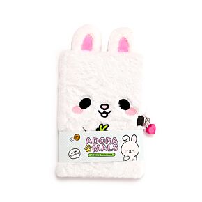 Libreta Peluda El Conejo Frances Adoramals con Cerradura, Candado y Llave