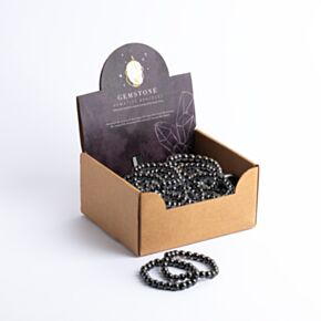 Pulsera de Cuentas Redondas de Hematita Pulsera de Cuentas Redondas de Hematita