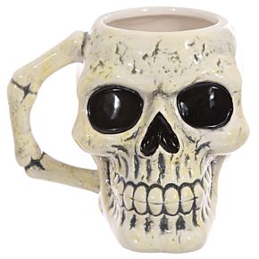 Taza de Cerámica 3D con Forma Calavera Antigua