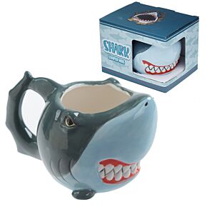 Taza de Cerámica 3D con Forma Tiburón