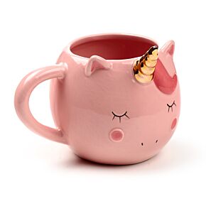 Taza Cerámica 3D con Forma Unicornio Arcoíris Rosa Taza Cerámica 3D con Forma Unicornio Arcoíris Rosa
