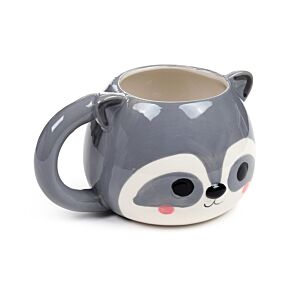Taza de Cerámica 3D con Forma Cabeza de Mapache Adoramals