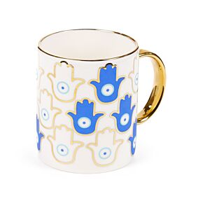 Taza de Porcelana Manos con Ojo Turco