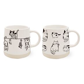 Taza de Gres con Gatos 
