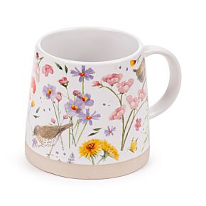 Taza de Gres Jan Pashley Alas y Flores Silvestres