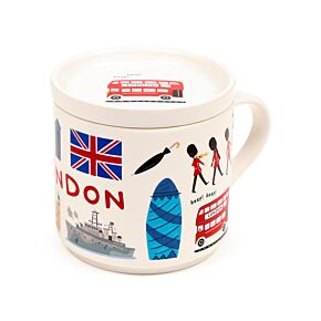 Taza de Porcelana y Posavasos Souvenir Londres Taza de Porcelana y Posavasos Souvenir Londres