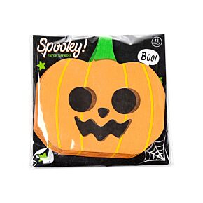 Paquete de 12 servilletas de Papel Halloween Calabaza 
