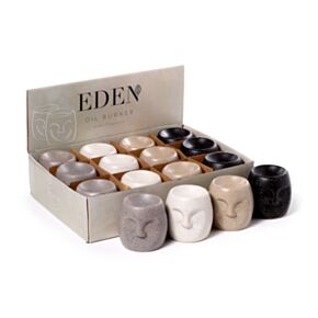 Quemador de Aceite de Cerámica Eden Efecto Piedra Cara - Pequeño