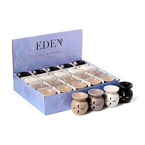 Quemador de Aceite de Cerámica Eden Efecto Piedra Flor - Pequeño Quemador de Aceite de Cerámica Eden Efecto Piedra Flor - Pequeño