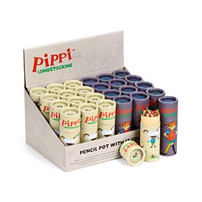 Tubo con 12 Lápices de Colores Surtidos Pippi Calzaslargas