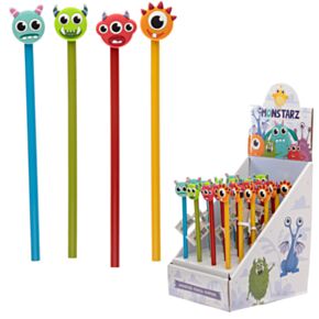 Lápiz con Tope de PVC Monstruos Monstarz