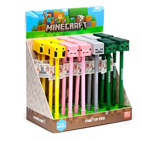 Bolígrafo de Punta Fina con Tope de Silicona Minecraft Cerdo/Abeja/Zombie/Esqueleto 