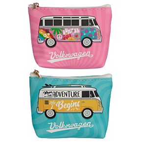 Monedero con Cremallera Caravana Volkswagen VW T1 Camper Adventure y Love Monedero con Cremallera Caravana Volkswagen VW T1 Camper Adventure y Love