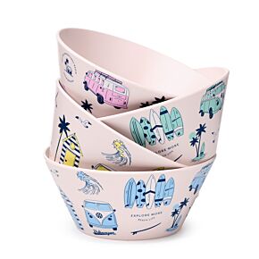 Set de 4 Boles para Picnic RPET Caravana VW Volkswagen T1 Camper Explora