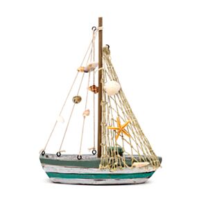 Barco de Vela con Conchas Marinas