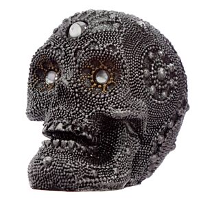 Figura Calavera Calavera Decorada en Plata Pequeña Figura Calavera Calavera Decorada en Plata Pequeña