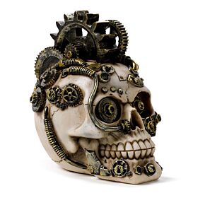 Calavera Decorativa Estilo Steampunk con Engranajes y Muelles