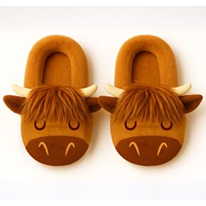 Zapatillas de Peluche Antideslizantes Vaca Escocesa Highland Coo EU39-41